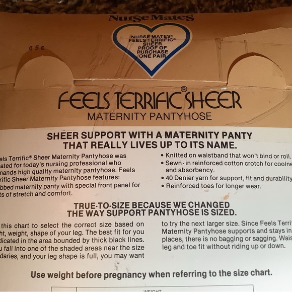 Nurse Mates sheer support maternity pantyhose, color white, size: A - Picture 5 of 12